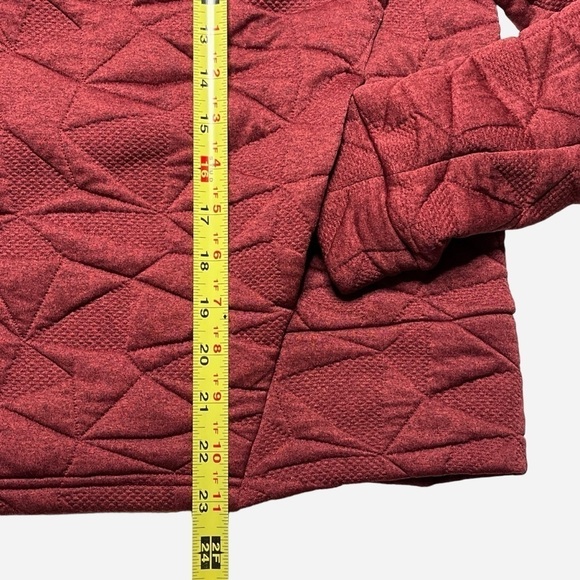 The North Face Womens Small Brick Red Textured Hoodie Activewear Pullover - Picture 10 of 15